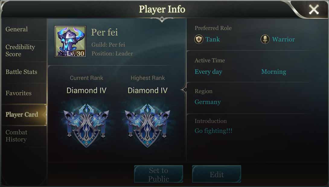 Player Card